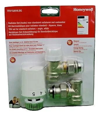 Honeywell 15mm White Angled TRV Kit TRV15AH4LBG • £17.99