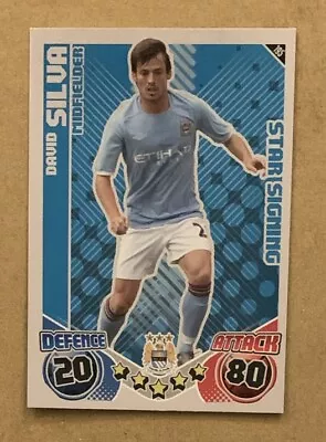 Topps Match Attax 2010/11 DAVID SILVA Star Signing • £1.49