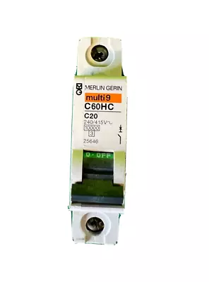 Merlin Gerin 20 Amp Circuit Breaker  C60HC Type C • £5