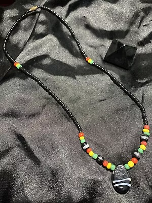 Jamaican Multi-Colored Beaded Beach Twist Clasp Necklace • $15