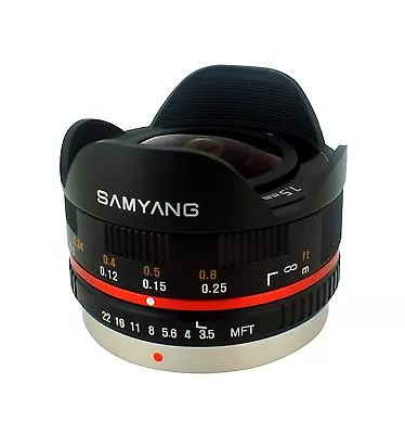 Samyang 7.5mm Ultra Wide Angle Fisheye Lens For Micro Four Thirds Cameras -Black • $229