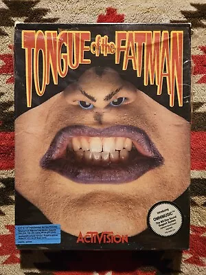 1989 Tongue Of The Fatman Big Box 5 1/4 & 3 1/2 IBM PC Tandy Game  • $40