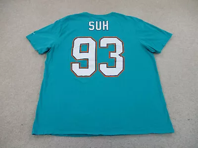 $18.88 • Buy Miami Dolphins Shirt Adult Extra Large Green Football Ndamukong Suh Mens A40 *