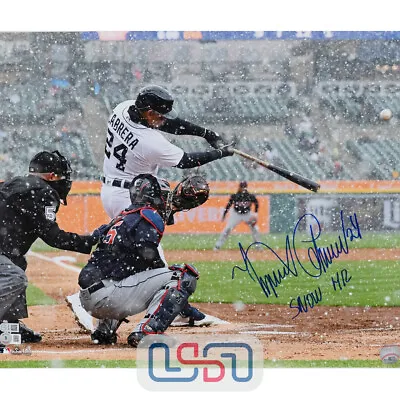 Miguel Cabrera Detroit Tigers Signed  Snow HR  16x20 Photograph Photo USA SM BAS • $249.95