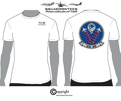 $26.95 • Buy VA-46 A-7 Logo Back Squadron T-Shirt - USN Licensed Product