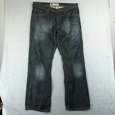 Artful Dodger Jeans Mens 38 Blue Denim Straight Leg Dark Wash 38 X 35 Pants • $24.50