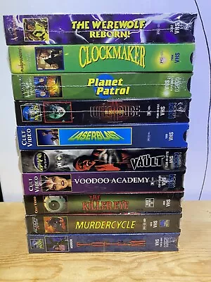 Full Moon & Cult Video Vhs Lot. Totem Voodoo Academy Murder Cycle The Vault.. • $275