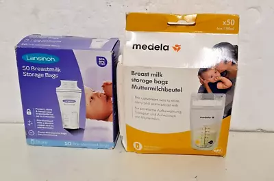 100x Lansinoh And Medela Breastmilk Storage Bags • £17.95