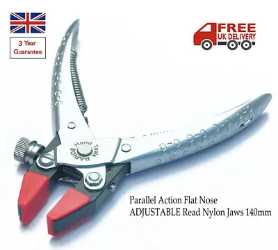 £13.75 • Buy Parallel Action Flat Nose Pliers Adjustable Nylon Jaws Jewellery Watch Tool 14cm