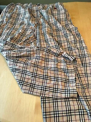 Burberry Plaid Nova Check Mens Lounge Pajama Pants Xl 26  Inseam • $59.99