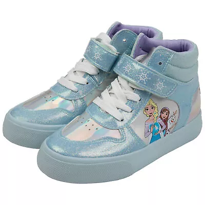 Frozen Anna And Elsa Girl's High-Top Shoes Blue • $34.98