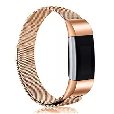 Luxury Magnetic Milanese Stainless Steel Wrist Band For Fitbit Charge 2 3 4 5 • $12.13