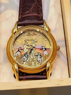  Disney Fossil Mary Poppins Gold Embossed Limited Edition Series Watch   DS 116 • $99