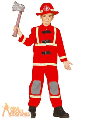 £15.49 • Buy Kids Firefighter Costume Fireman Sam Book Day Week Childs Fancy Dress Outfit 
