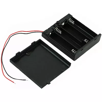 £3.18 • Buy 2x 4slot AA Battery Holder With On/Off Switch 6V Battery Holder With Fly Leads