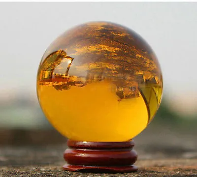 Natural Citrine Calcite Quartz Crystal Sphere Ball Healing Gemstone38-42MM+Stand • $7.98
