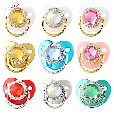 White Bling  Baby Pacifier Soother Silicone Dummy For Infant Boys And Girls • $22.32