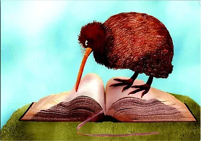 Postcard Kiwi On A Book Art By Willy Puchner • $5.99