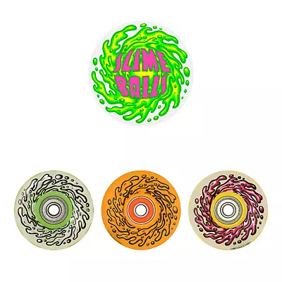 Slime Balls LIGHT UP Skate Wheels OG Slime Soft 78a All Terrain Skate Wheel Set • $43.95