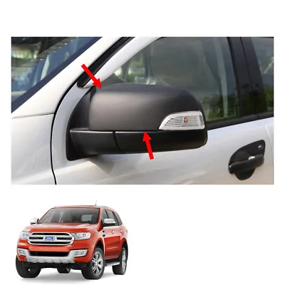 $45.99 • Buy Wing Side Mirror Cover Black 2 Pc Fits Ford Everest Endeavour Suv 2015 - 2017