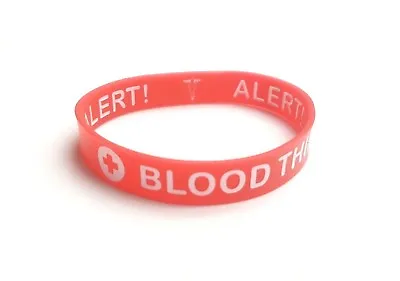 Blood Thinner Medication Medical Alert Bracelet Silicone Rubber Wristband • $4.61