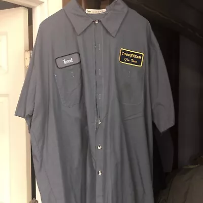 Vintage 90s  Mechanic  Shop Shirt Mens XXL-SS Short Sleeve Checked • $24.99