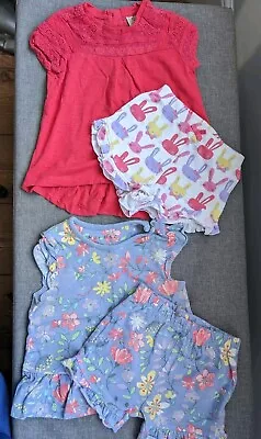 Baby Girl 9-12 Months Summer Tops And Shorts Next Mini Club Nutmeg  • £0.99