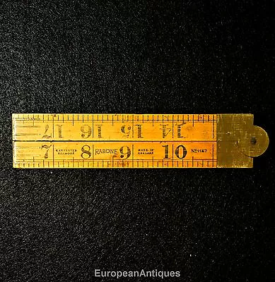 Antique Boxwood Folding Ruler 2 Feet 24  No. 1167 Rabone & Sons Made In England  • $60