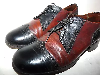 FLORSHEIM IMPERIAL Florsheim Brown & Black Leather Oxford Shoes 839349 US 7 D • $39.99