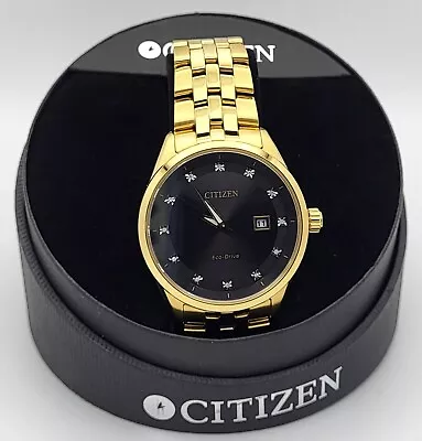 Citizen BM7252-51G Men's Addysen Corso Collection With Diamond Hour Markers • $369