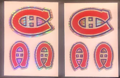 (6)x Montreal Canadiens Vintage NHL Hockey Team Logo Hologram Card Stickers • $6.99