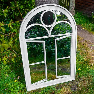 Woodside Acton Large Decorative Arched Outdoor Garden Mirror 66.5cm X 97.5cm • £59.99