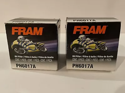 2 FRAM PH6017A Motorcycle ATV UTV Replacement Full-Flow Spin-On Oil Filter NEW • $15