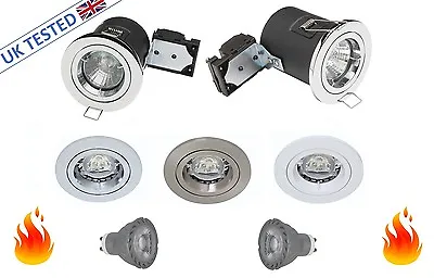 £7.19 • Buy Fire Rated LED GU10 Cast Downlight Recessed Ceiling Spotlights Kitchen Lights