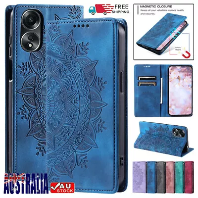 Magnetic Case Leather Wallet Cover For OPPO A38 A58 A78 A98 A17 A57 A54 A74 A77 • $13.69