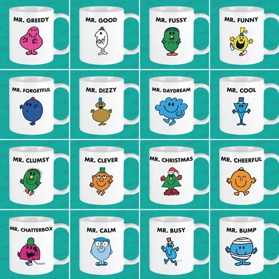 £6.20 • Buy MR MEN Man Character Mug Funny Novelty Coffee Cup Birthday Present Office Gift
