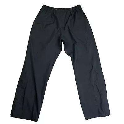 FootJoy Dryjoy Pants Men’s Medium Black Golf Wind Rain Pants Zip & Snap Legs FJ • $32.99