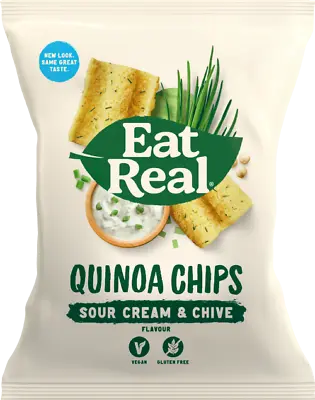 Eat Real Quinoa Chips - Sour Cream & Chive 30g - Pack Of 6 • £9.89