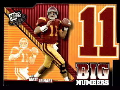 Matt Leinart 2006 Press Pass Big Numbers  Card #BN33 USC Trojans • $0.99