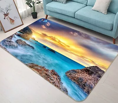 3D Nature Blue Sea ZHUA2714 Game Non Slip Rug Mat Photo Carpet Vera 2023 • $32.10