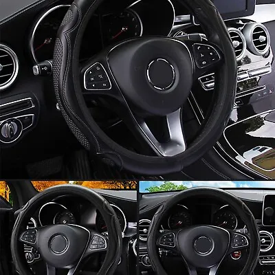 For Mazda Car 15'' Black Leather Car Steering Wheel Cover Breathable Anti-slip • $7.99