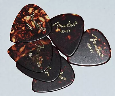 3 X Fender Guitar Picks Shell 451  Thin Medium Or Heavy Picks* • $5.55