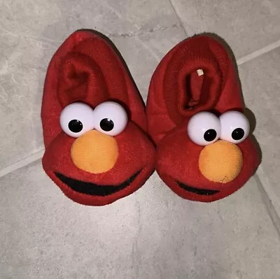 Sesame Street Elmo Plush Toddler Slippers - Size L 7-8 Toddler • $11.05