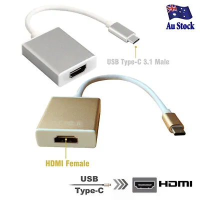 $9.99 • Buy USB-C Type C USB 3.1 Male To HDMI Female HDTV 1080p Adapter Cable