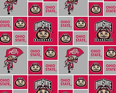  Ohio State Cotton Fabric-ohio State Cotton Quilting Fabric-newest Design-ohs021 • $17.99