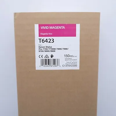 Epson T6423 Vivid Magenta Ink Cartrige For 7700/7700m/7890/7900/9700/9890/9900 P • $22