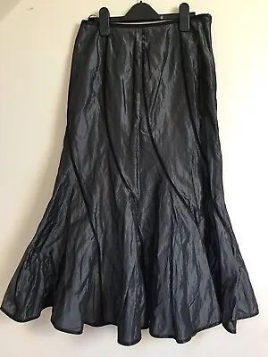 Size 28” Waist Fish Tail Taffeta Style Victoriana Skirt Black By Vito Vergelis • £5
