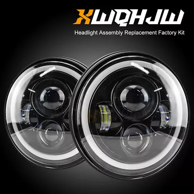 1 Pair For Ford Deluxe 1939-1951 7  Inch Round LED Headlights Lamp Housing New • $119.99