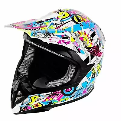 TDR Racing Pink Helmet - MX Motocross Dirt Bike Off-Road ATV MTB Adult Gear • $76.46