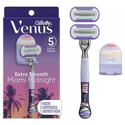 Miami Midnight Extra Smooth Women's Razor Handle 2 Blade Refills • $12.32